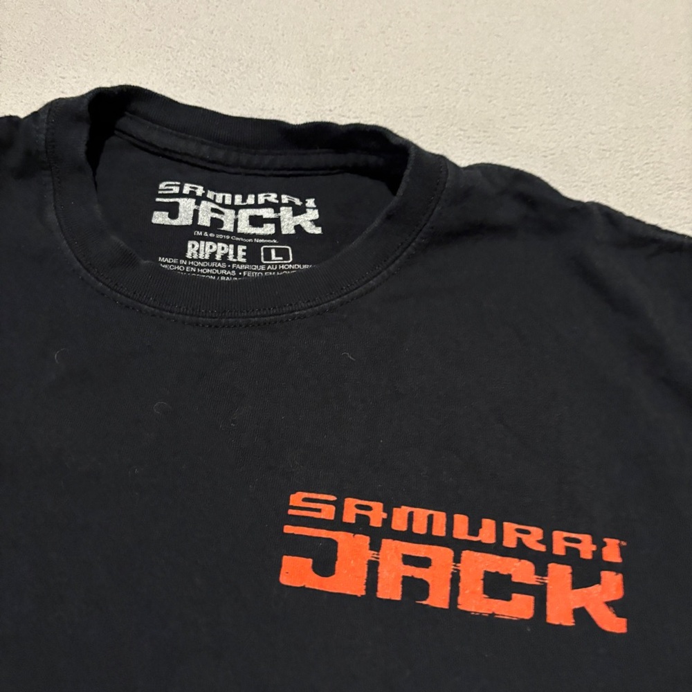 Sammurai‎ Jack T Shirts Size L Black Short Sleeves Aku Graphic Cartoon Network - Picture 2 of 5